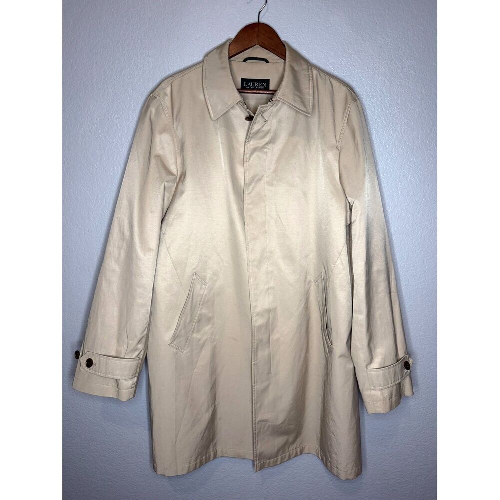 Lauren Ralph Lauren Tan Trench Coat Classic Belted Style